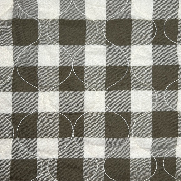 Madewell Green White Gingham Check Button Front Quilted Mini Skirt NWT Size 16 - Picture 8 of 12